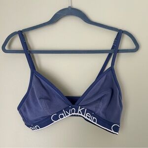 Calvin Klein Navy Blue Bralette XL | Logo Band | Comfortable Everyday Wear